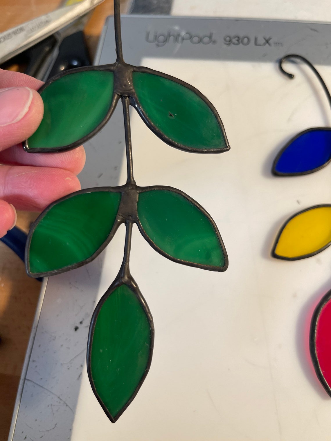 Leaf Stained Glass Suncatcher Leaves Suncatcher Sun Etsy