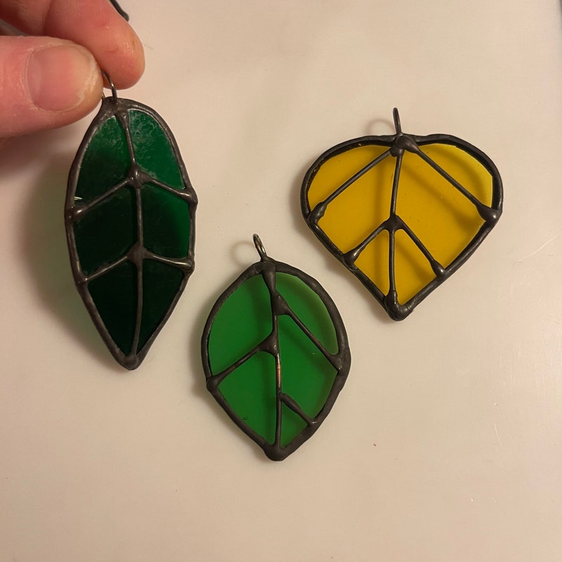 Stained Glass Leaf - Etsy