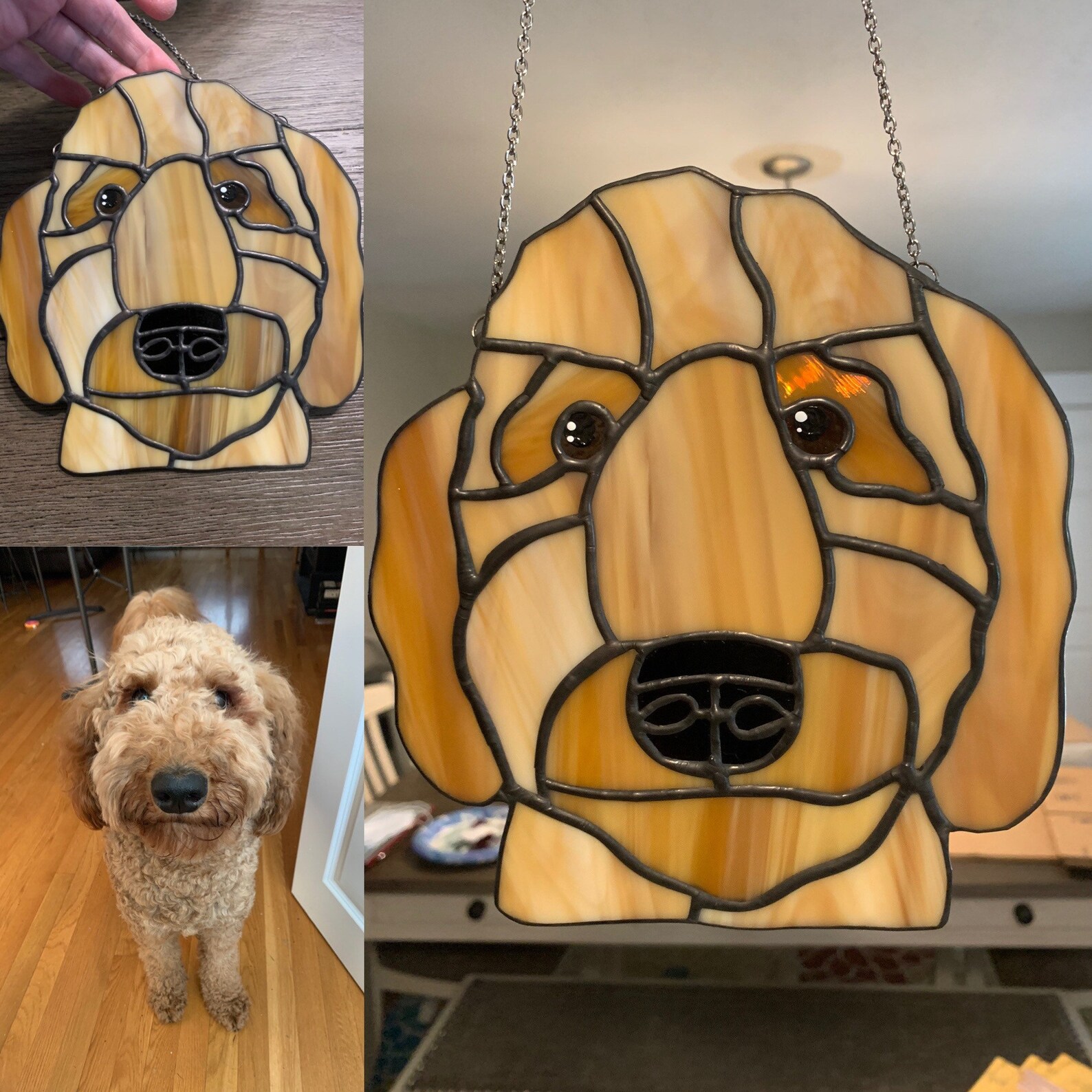 68 inch Custom pet stained glass turn your pet into a work Etsy
