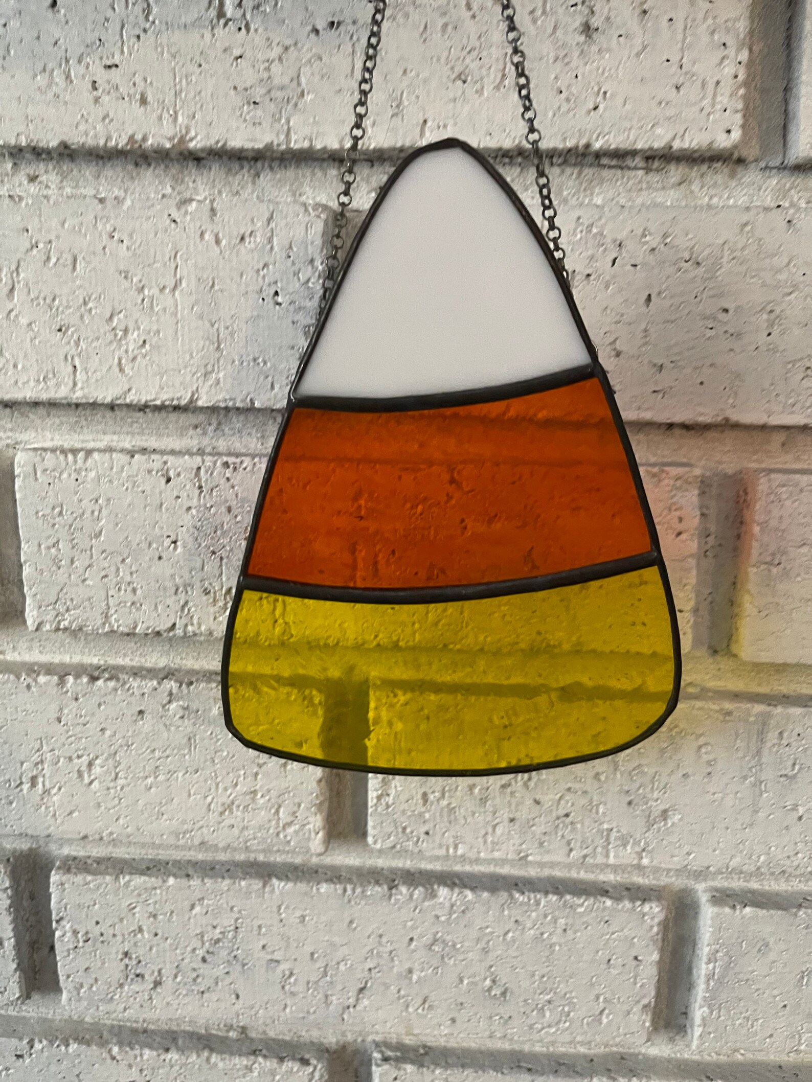 Stained Glass Candy corn 6 1/2 x 5 inch candy corn Stained Etsy