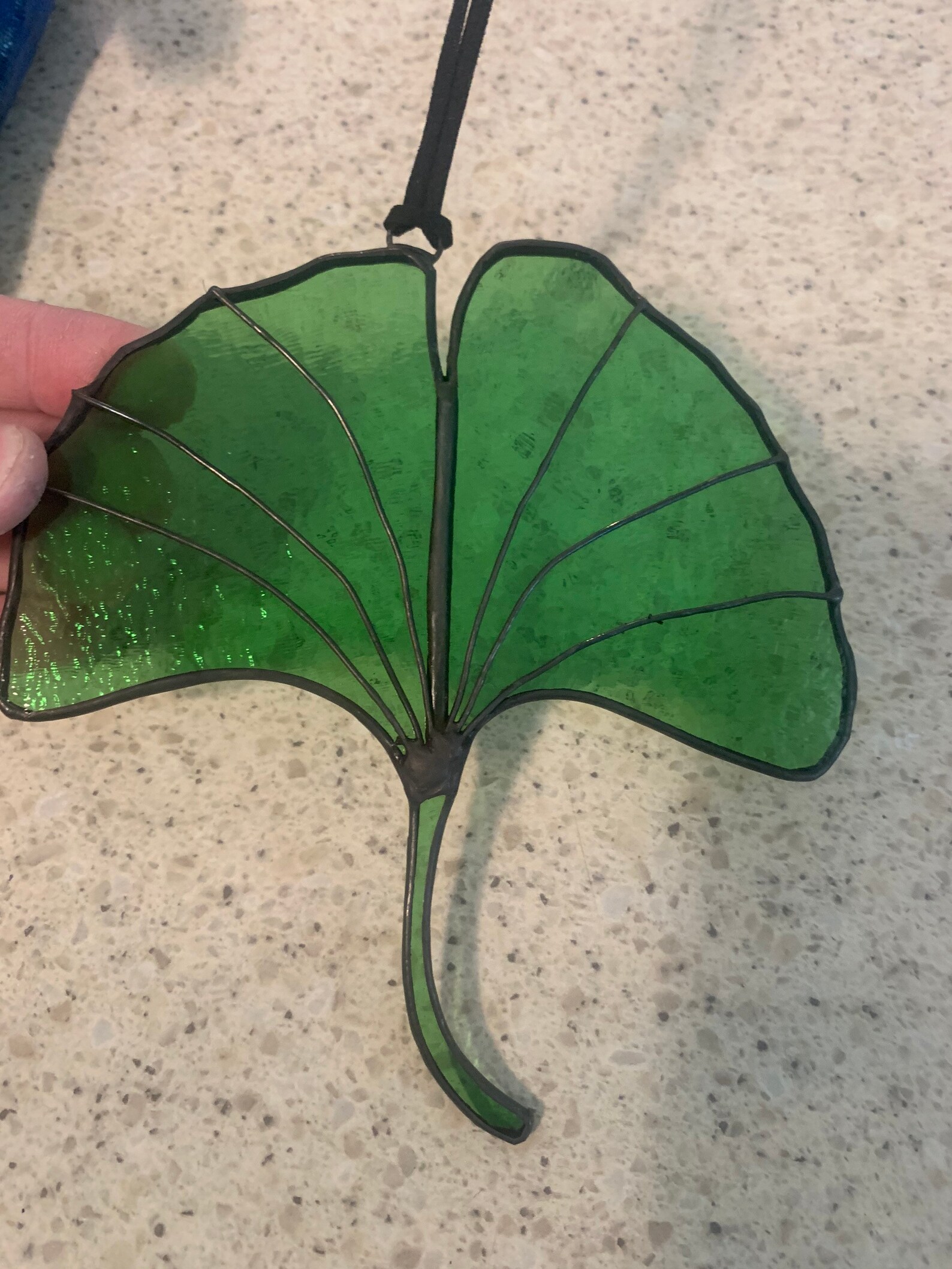 Stained Glass Ginkgo Leaf 5 Inches by 5 1/2 Inches Ginkgo Etsy