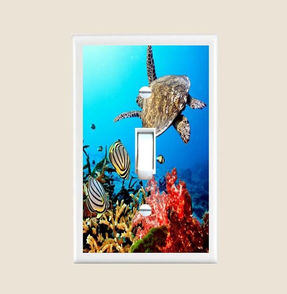Sea Turtle 4 Light Switch Plate Cover Single Toggle Switch Plates Bedroom And Bathroom Decor Home Living Beach Decor Ocean Life