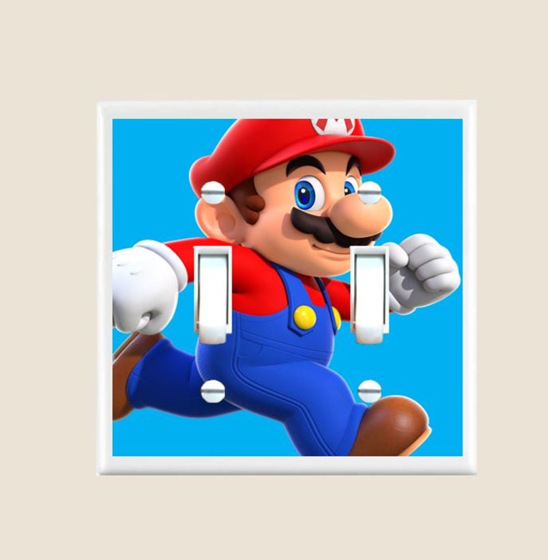Super Mario Light Switch Plate Cover Single Toggle Switch Etsy