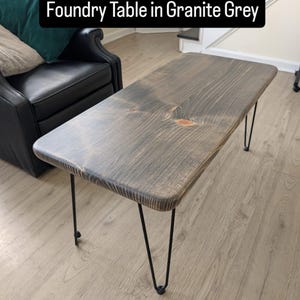 Reclaimed Wood Coffee Table-Granite Grey Foundry Table