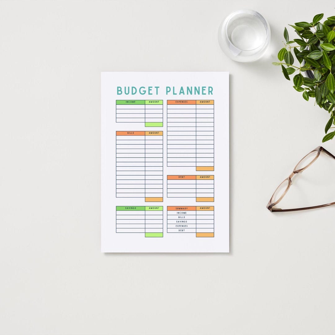 Monthly Budget Planner Digital Template - Etsy