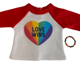 18-inch pop politieke liefde wint inclusief rechtvaardigheidsprotest anti-troef lhbt-shirt met grafisch logo