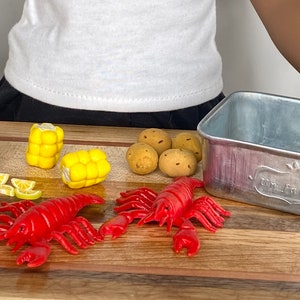 1:3 Scale Lobster Boil Set for 18” Doll, 14” Doll, BJD