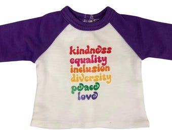 18-inch T-shirt met popafbeelding Kindness Equality LGBTQ Justice Inclusion Protest Anti Trump