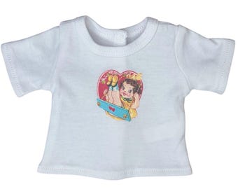 Design grafico vintage per San Valentino con bambola da 18 pollici e braccialetti fatti a mano inclusi, adatti per bambole American Girl e bambole di dimensioni simili, peluche, BJD, RRF