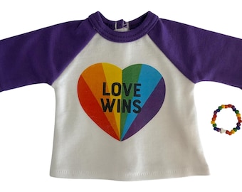 18-inch pop politieke liefde wint inclusief rechtvaardigheidsprotest anti-troef lhbt-shirt met grafisch logo