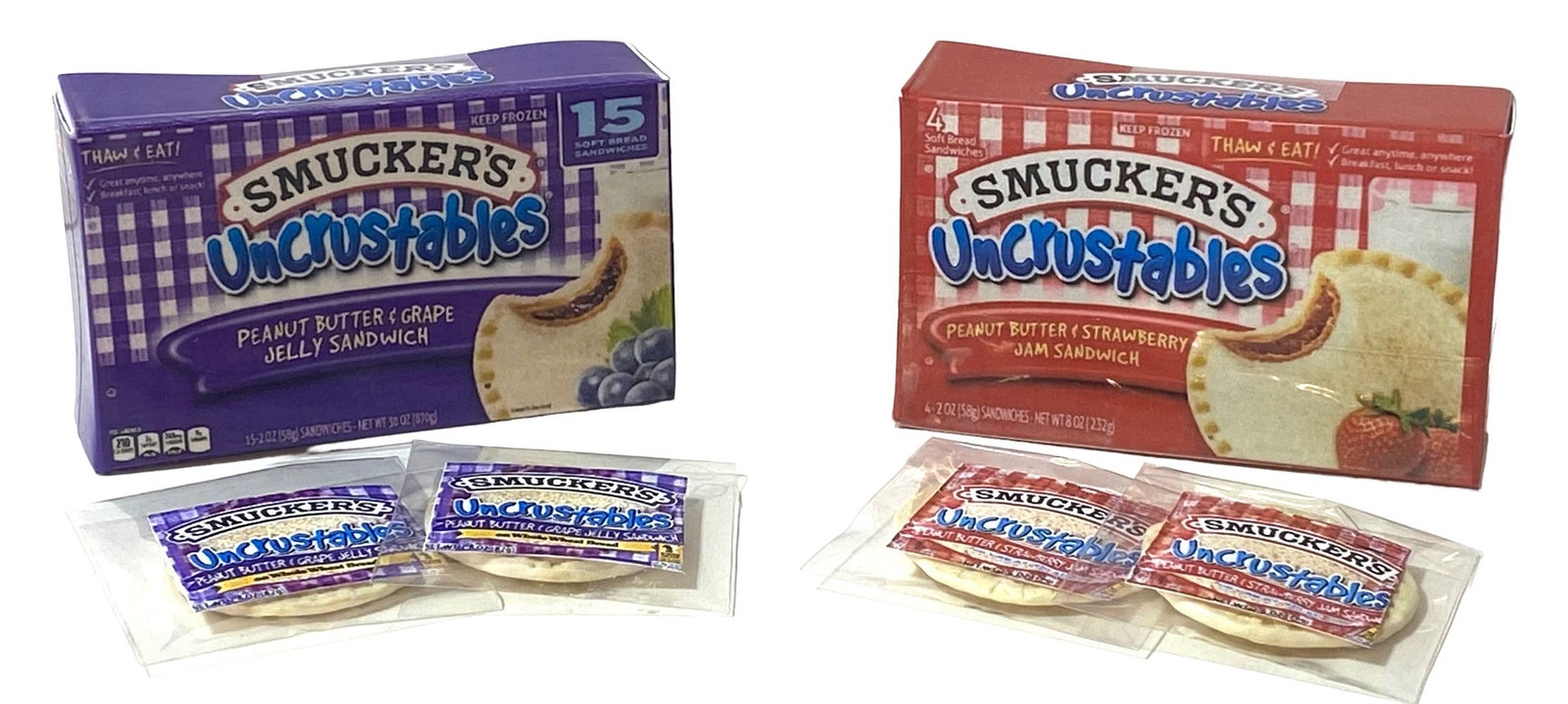 13 Scale Peanut Butter & Jelly Sandwiches Uncrustables for Etsy
