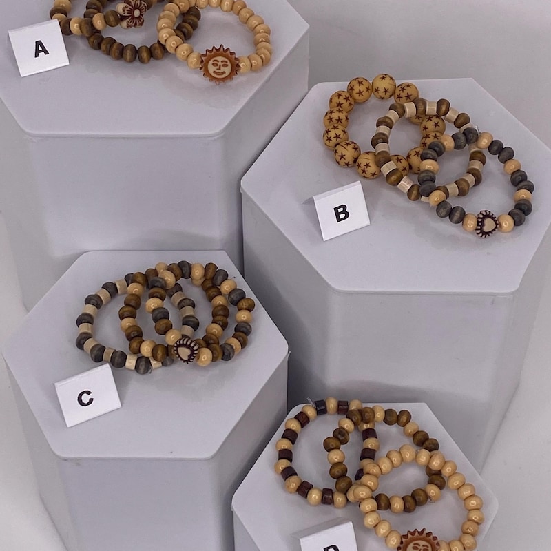 Handcrafted Wooden Bead GS Bracelet 05