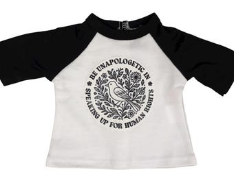 18-inch pop politieke boodschap Kom op voor mensenrechten inclusief rechtvaardigheid Protest anti-troef grafisch T-shirt