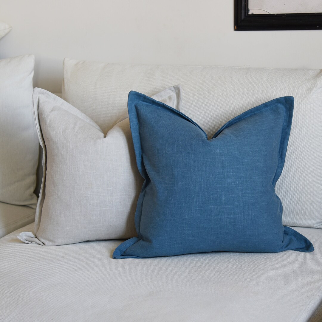 Linen Cushion Cover 16 Colors Cushion Cover With Oxford Hem Linen