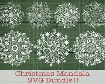 Download Christmas Mandala Etsy PSD Mockup Templates