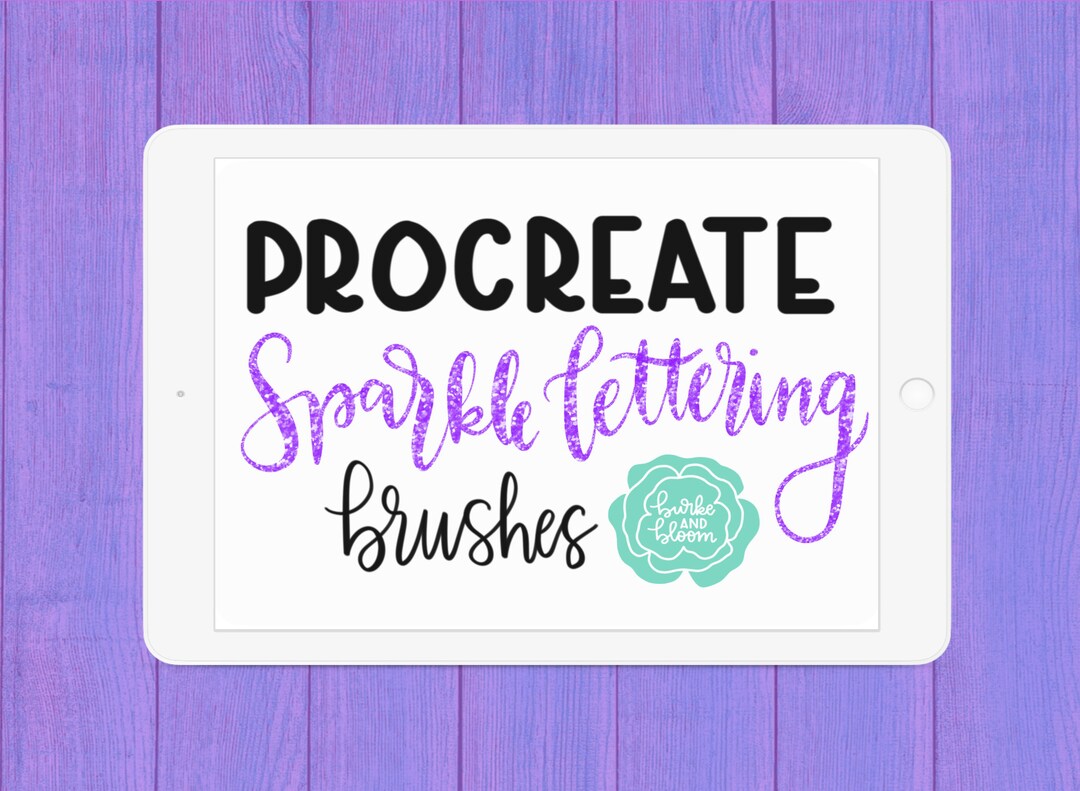 Procreate Sparkle Lettering Brush Pack Procreate Glitter - Etsy