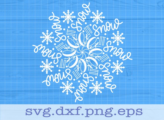 Download Free Let It Snow Mandala Svg Christmas Svg Hand Lettered Svg Etsy SVG DXF Cut File