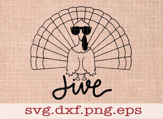 Jive Turkey SVG Hand Drawn SVG Hand Lettered Thanksgiving | Etsy