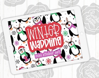 Winter Waddling Digital Sticker Set, Planner Stickers, GoodNotes, ZoomNotes, PNGs