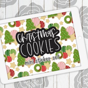 Christmas Cookies Mini Digital Sticker Set, Planner Stickers, GoodNotes, ZoomNotes, PNGs