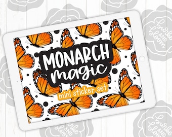 Monarch Magic Digital Sticker Set, Planner Stickers, GoodNotes, ZoomNotes, PNGs