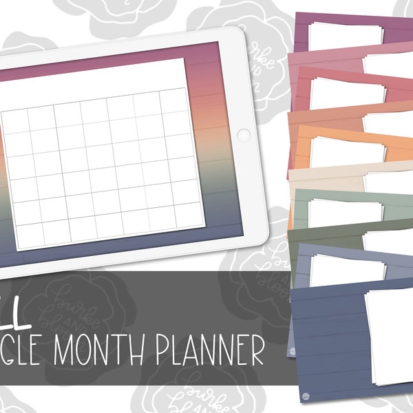 Fall Single Month Digital Planner, GoodNotes Planner, ZoomNotes, PDF Planner