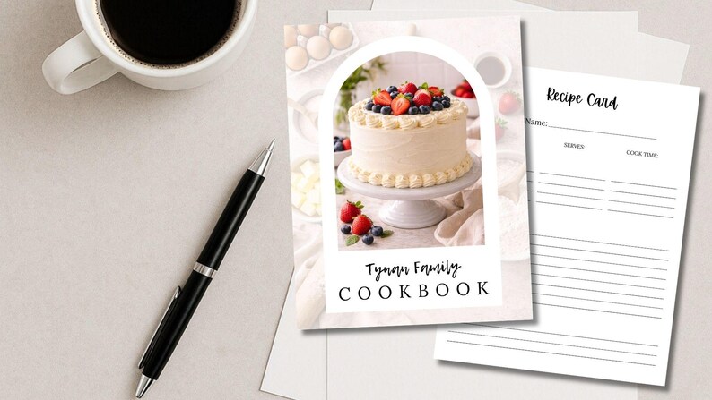 Editable Family Cookbook Template | Custom Recipe Book | Canva Cookbook ...