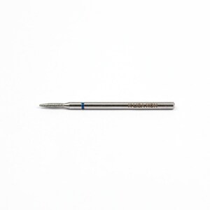 May include: A silver-colored nail drill bit with a tapered, diamond-coated head. A blue band encircles the shaft. The text "K-LIGHTSON" is printed on the shaft. The bit is designed for professional nail care.