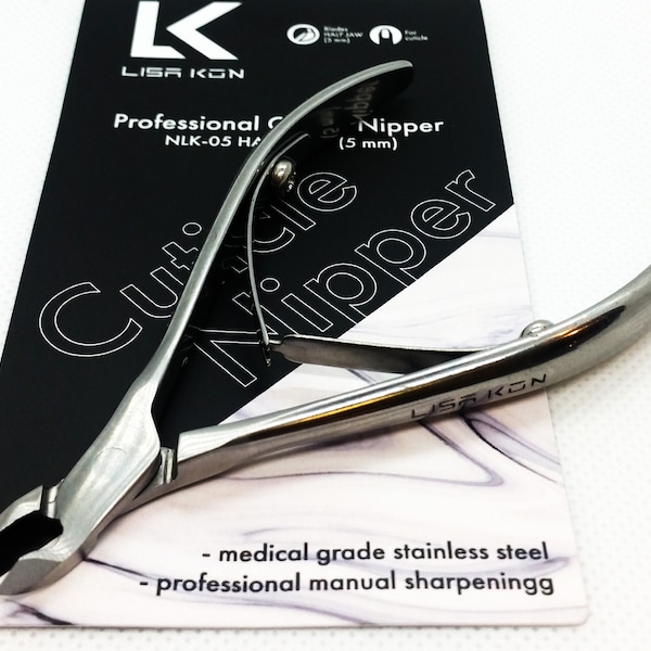 Lisa Kon High professional nail cuticle nipper COBALT Scissor Cut Dead Skin Remover Clip Manicure Pedicure Nails Tools