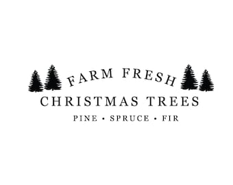 Christmas Tree Farm Cut File // SVG, PNG, DXF, Farm fresh christmas trees, Long Christmas Sign, Christmas stencil, Christmas svg