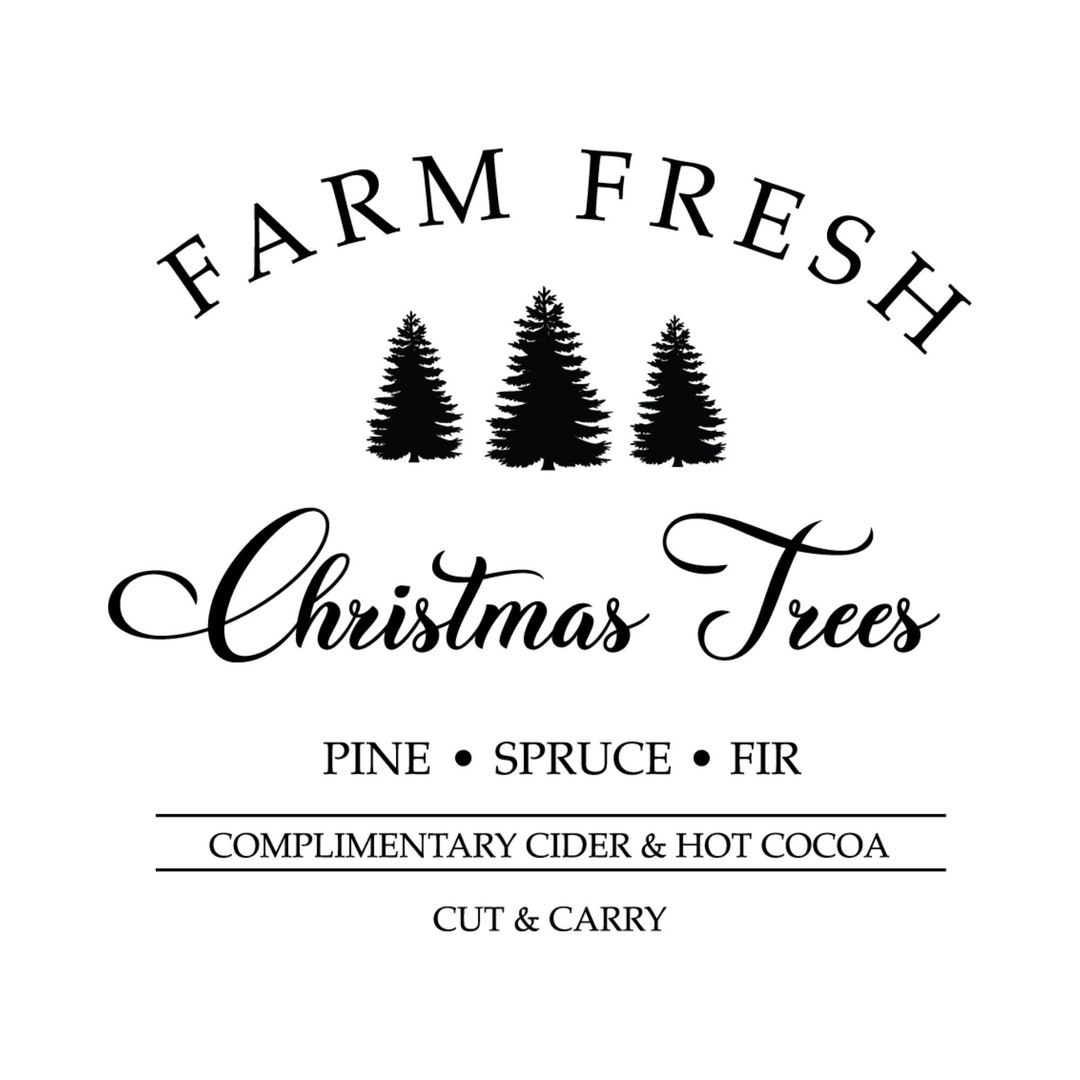 Farm Fresh Christmas Trees SVG // Christmas Cut File // PNG, DXF ...