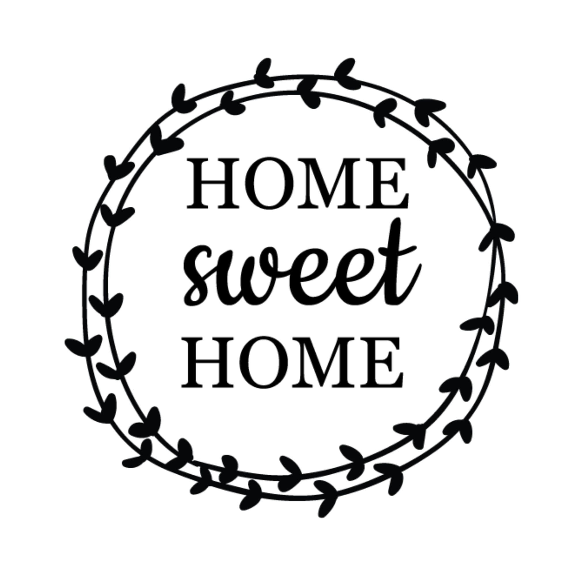 Paper, Party & Kids Home Sweet Home SVG Cut File Circle Border Round ...