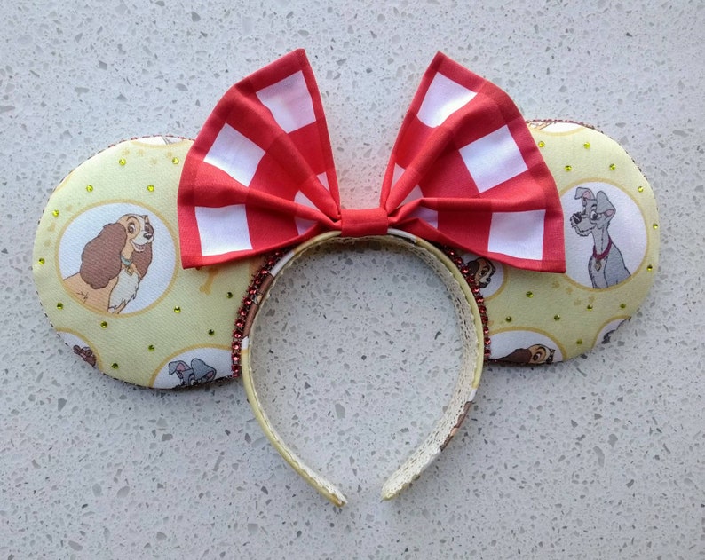 Ready to Ship Lady and the Tramp Fits Kids to Adults Minnie Ears