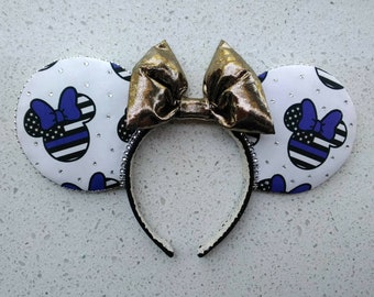 Minnie Ears, Police, Ready to Ship, fits Kids to Adults