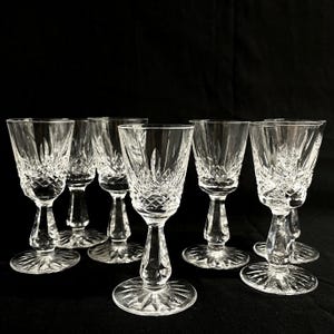 VTG Waterford Crystal &#39;Rosslare&#39; Cordials Glasses / Set of 7 / 4&quot;