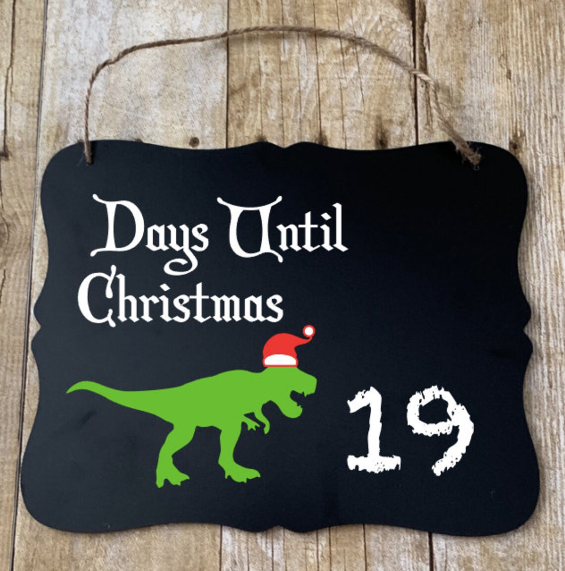 Days Until Christmas Chalkboard Sign Etsy