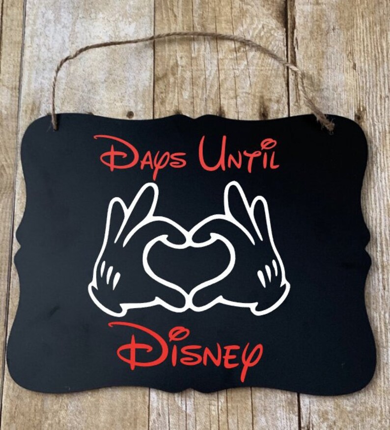 Days Until Disney Chalkboard Sign Etsy