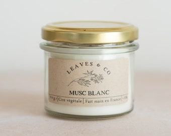 Bougie Parfumée Musc blanc · Les pots de saison · Bougie végétale fait main