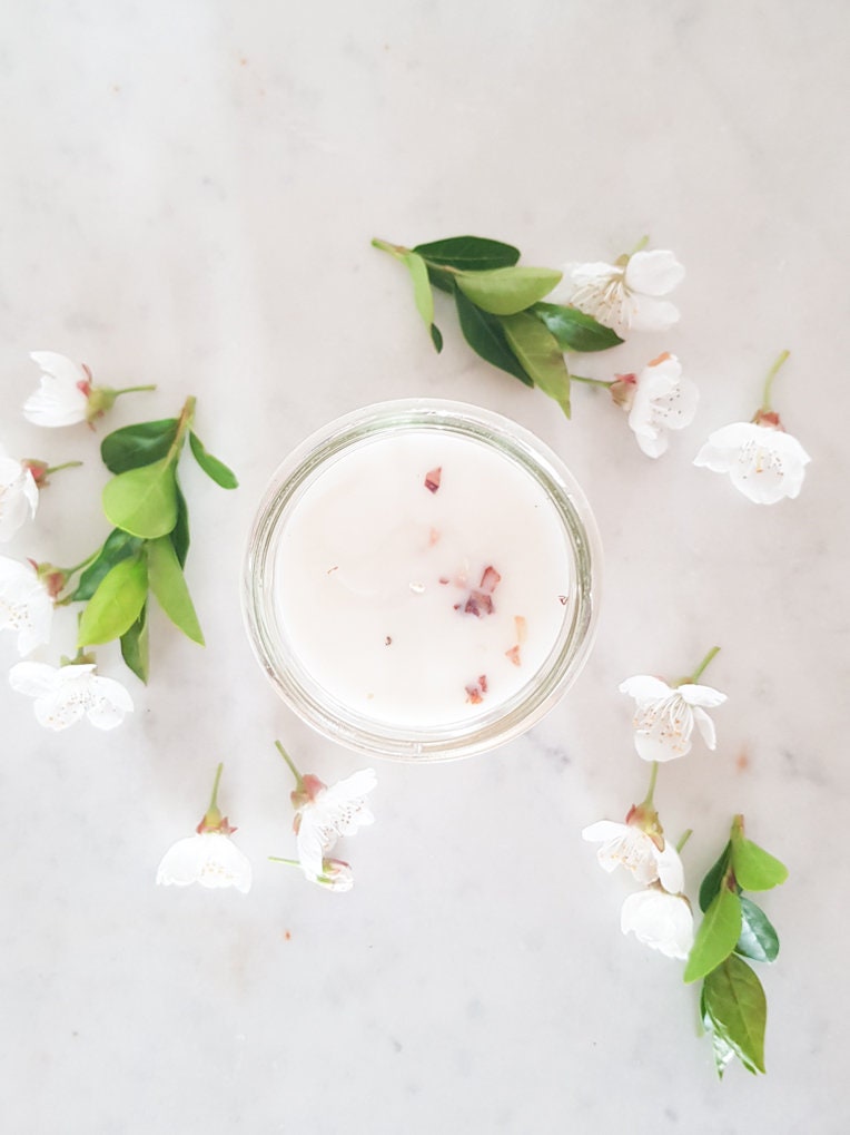 Bougie Parfumée Senteur Fleur de Cerisier Fabrication Artisanale Cire Colza