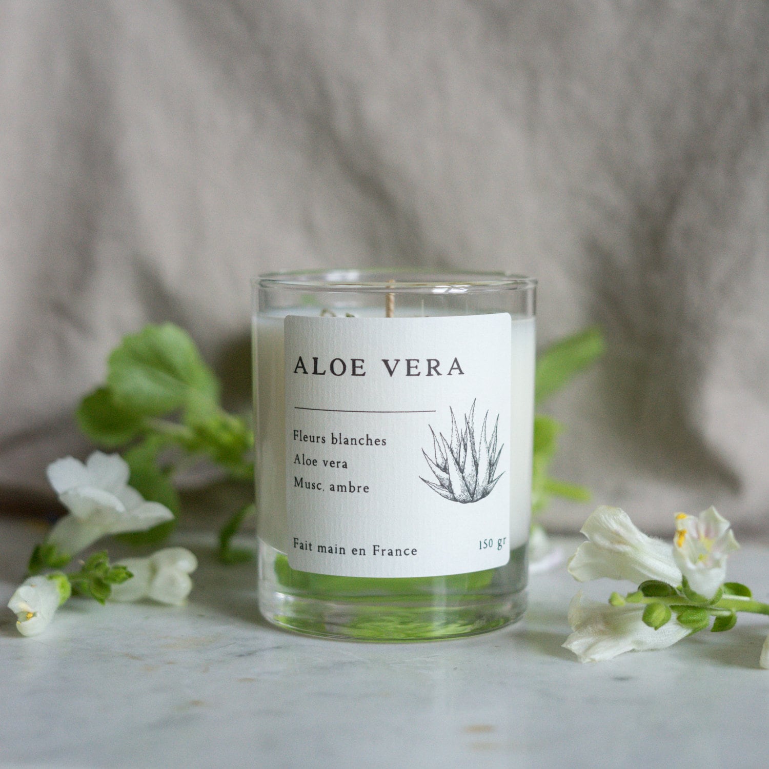 Bougie Parfumée Senteur Aloe Vera || Fabrication Artisanale Cire de Colza Naturelle.