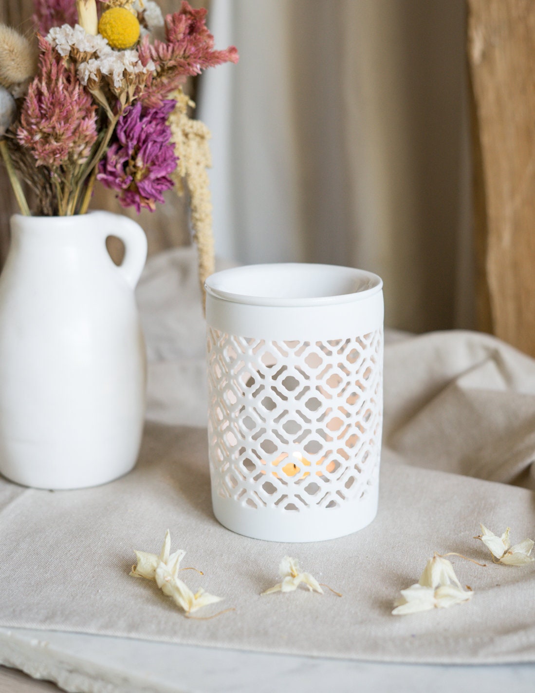 Brûle-Parfum en Céramique Pour Fondant et Tablette de Cire Parfumée