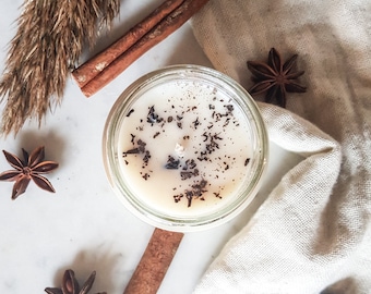 Chai Tea Latte Scented Candle | Handmade Vegetable Candle | Autumn Candle