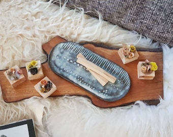 Plato de cerámica wabi-sabi/ bandeja ritual/ plato de joyería/ plato de sushi