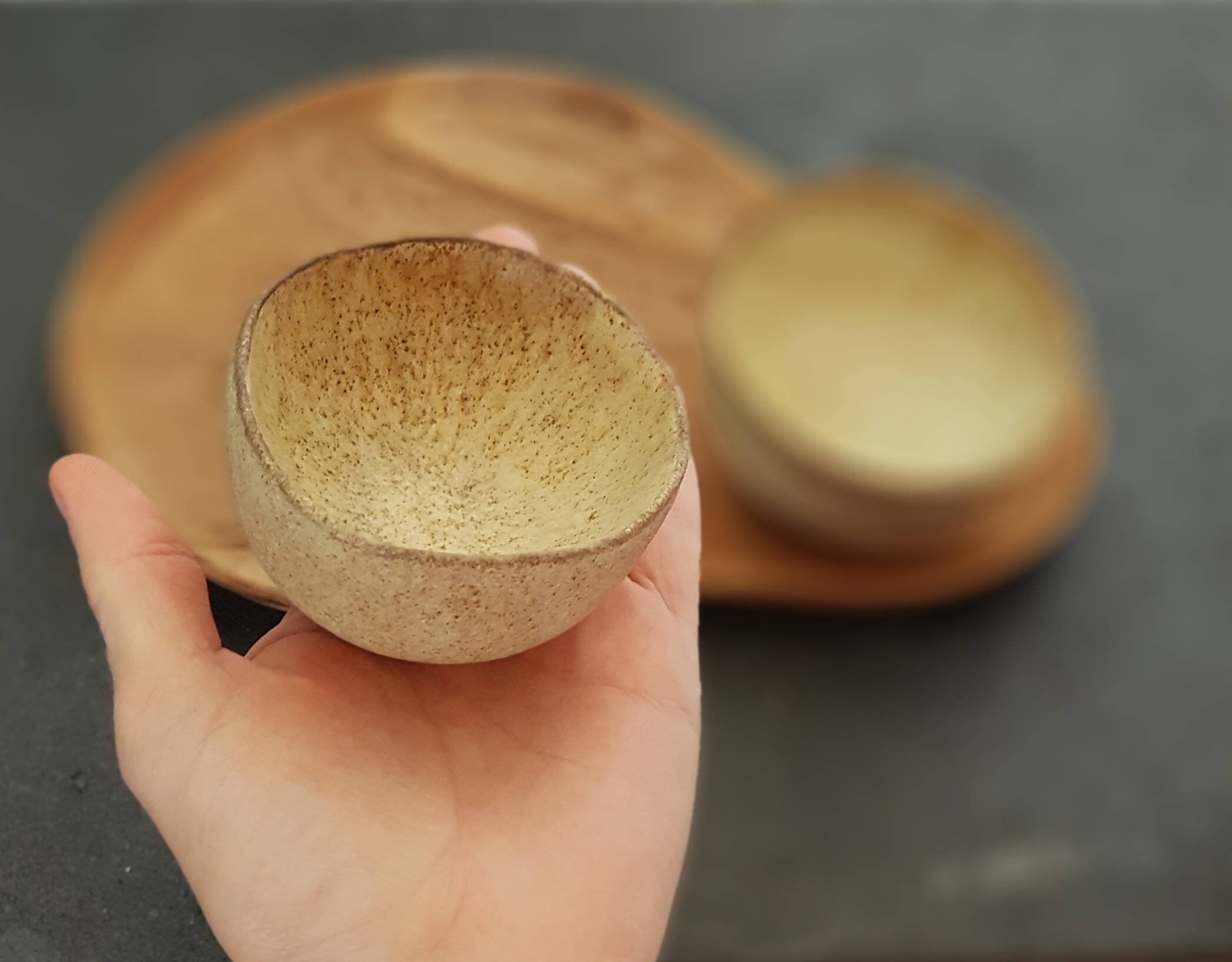 Ceramic dipping bowl in a beautiful matte speckled glaze Etsy