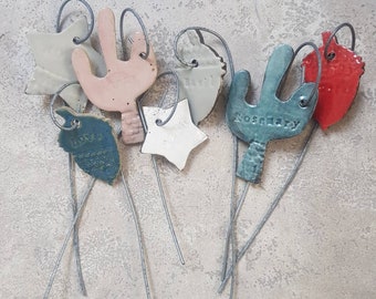 Ceramic herb markers