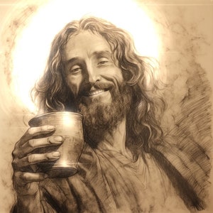 Jezus „Toast” – limitowana edycja druku giclée, podpisana i ponumerowana