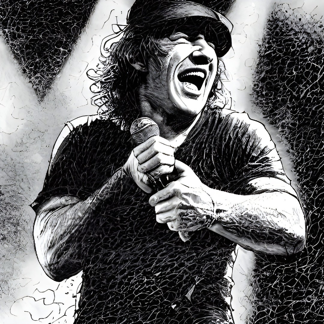 Brian Johnson AC/DC Art – Limited Edition Giclée Print (10x12) - Etsy