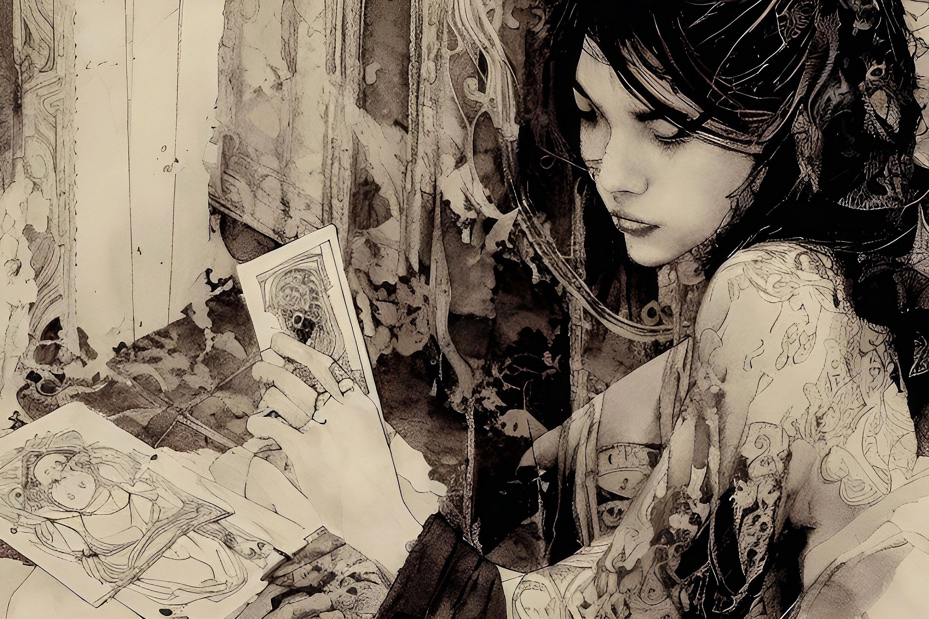 The Tarot Reader Art Print, Christopher Fleming Giclee Illustration - Etsy
