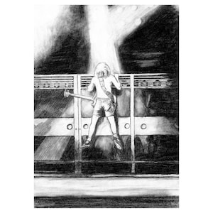 Angus Young AC/DC Feedback Gitarre - Limitierte Auflage von Giclée