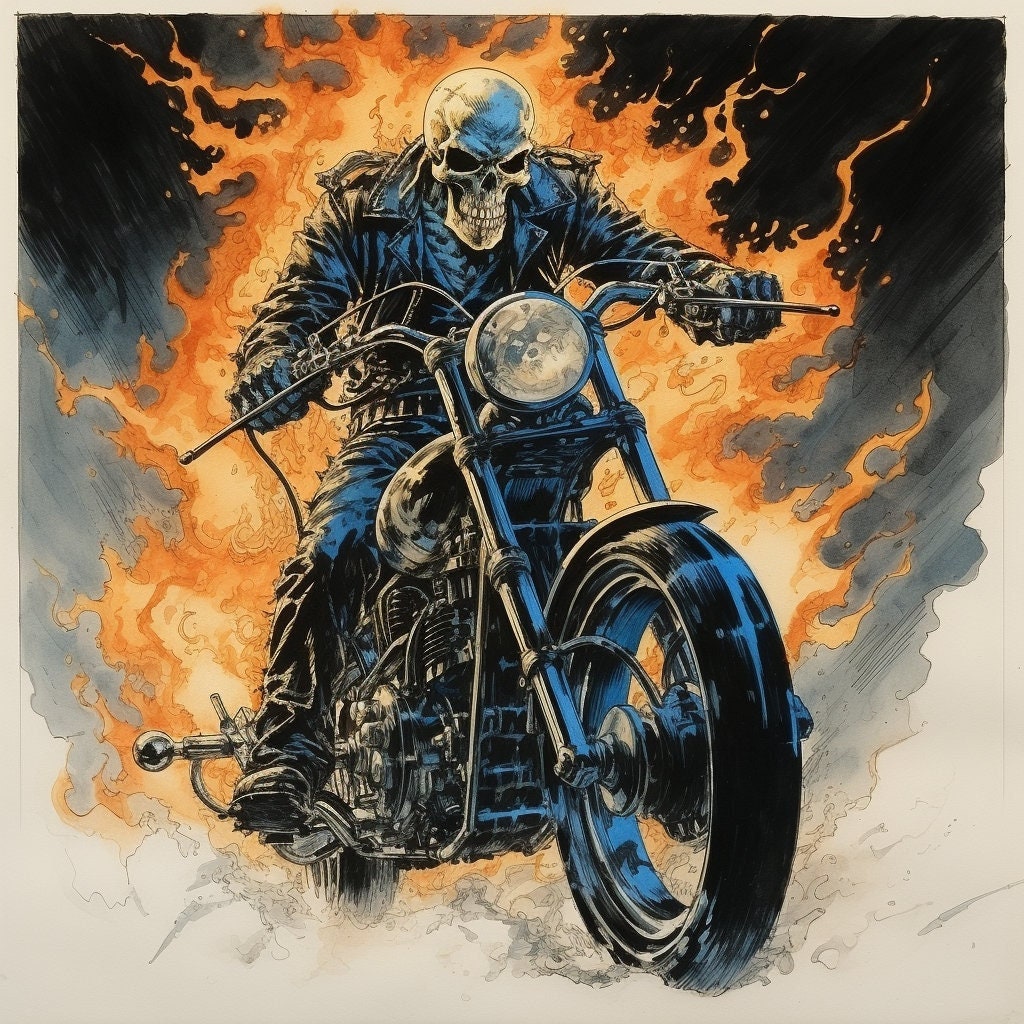 Ghost Rider Art Print, Limited Edition Giclee - Etsy